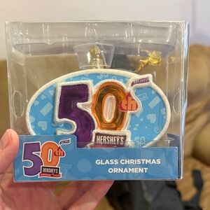 Hershey's 50th Anniversary Glass Christmas Ornament